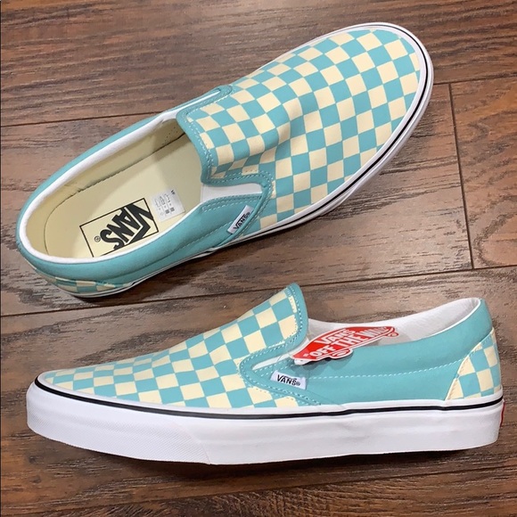 VANS CLASSIC SLIP-ON CHECKERBOARD Aqua Haze wmns - Picture 11 of 15